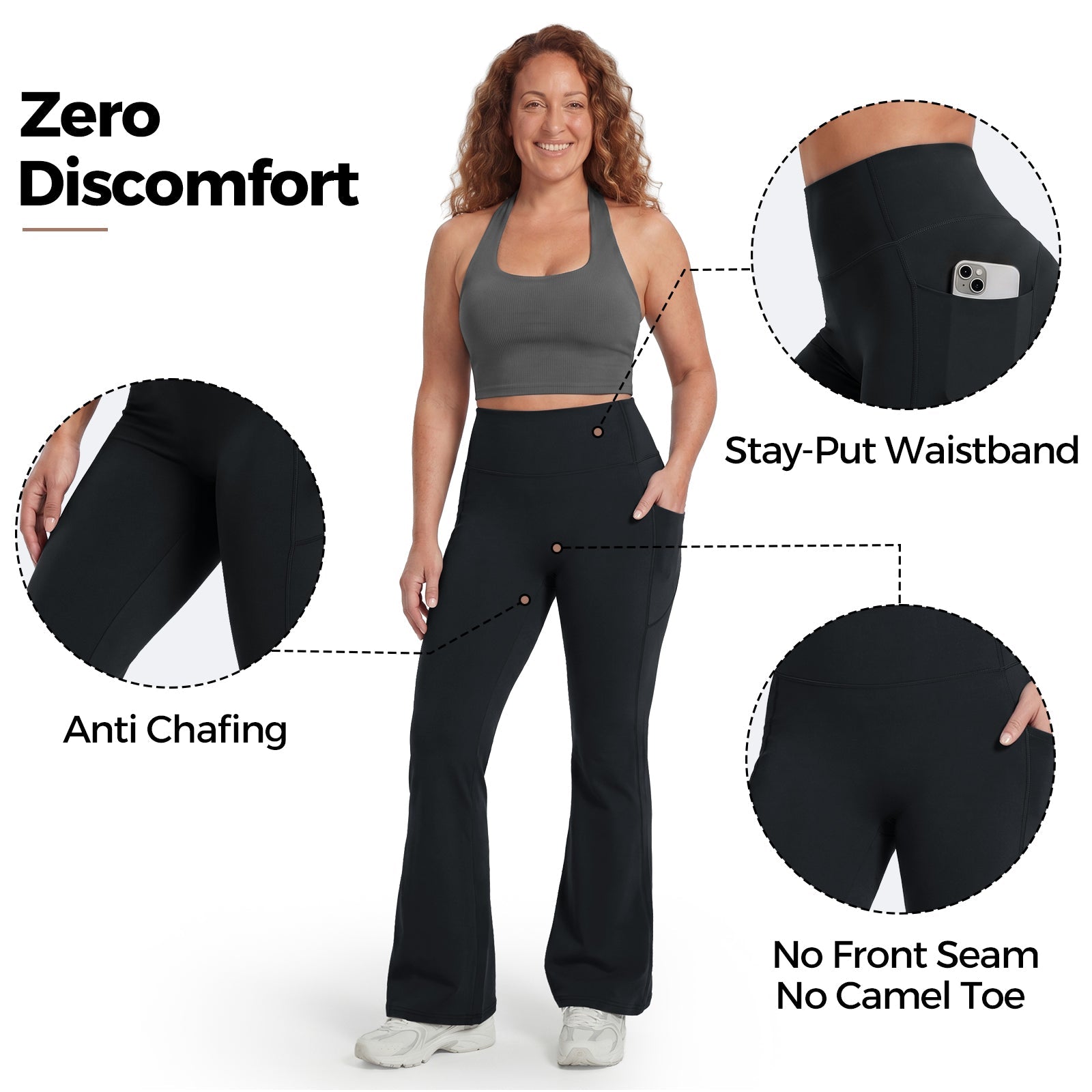 Aveli High-Waisted Tummy Control Pocket Flare Leggings