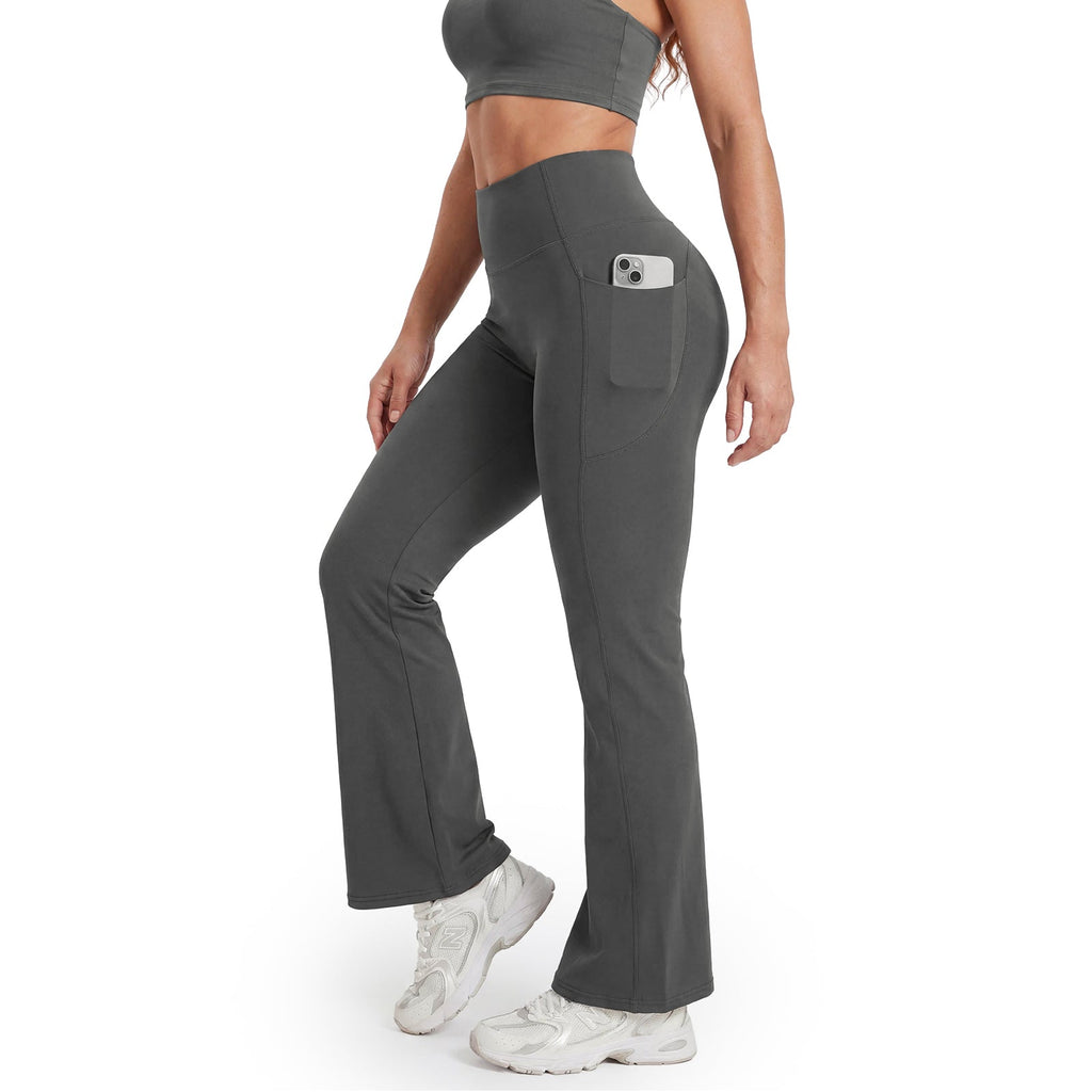 Aveli High-Waisted Tummy Control Pocket Flare Leggings