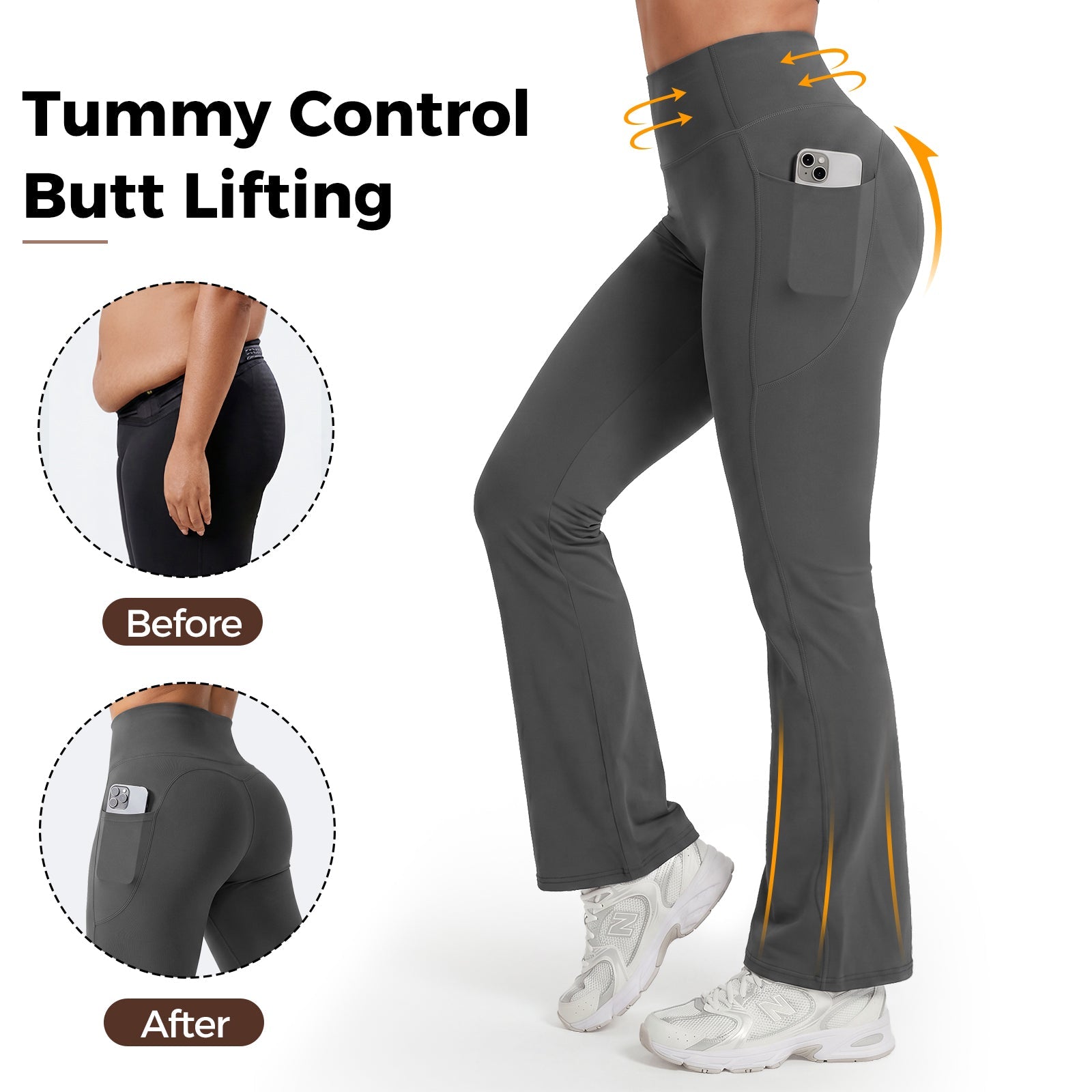 Aveli High-Waisted Tummy Control Pocket Flare Leggings