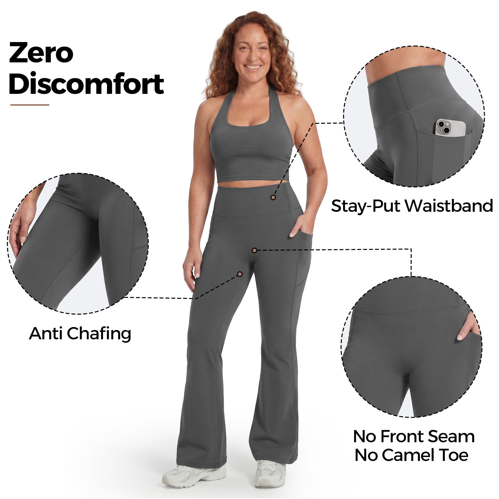 Aveli High-Waisted Tummy Control Pocket Flare Leggings